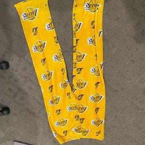 soft lakers sweatpants